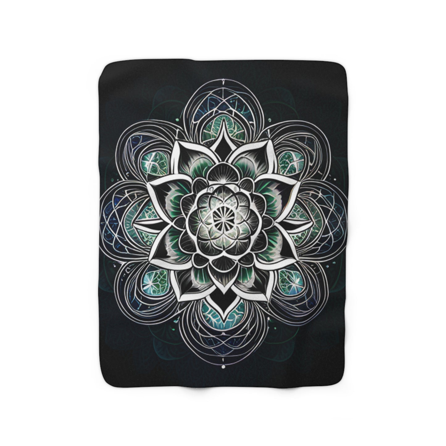 Geo Lotus Sherpa Blanket
