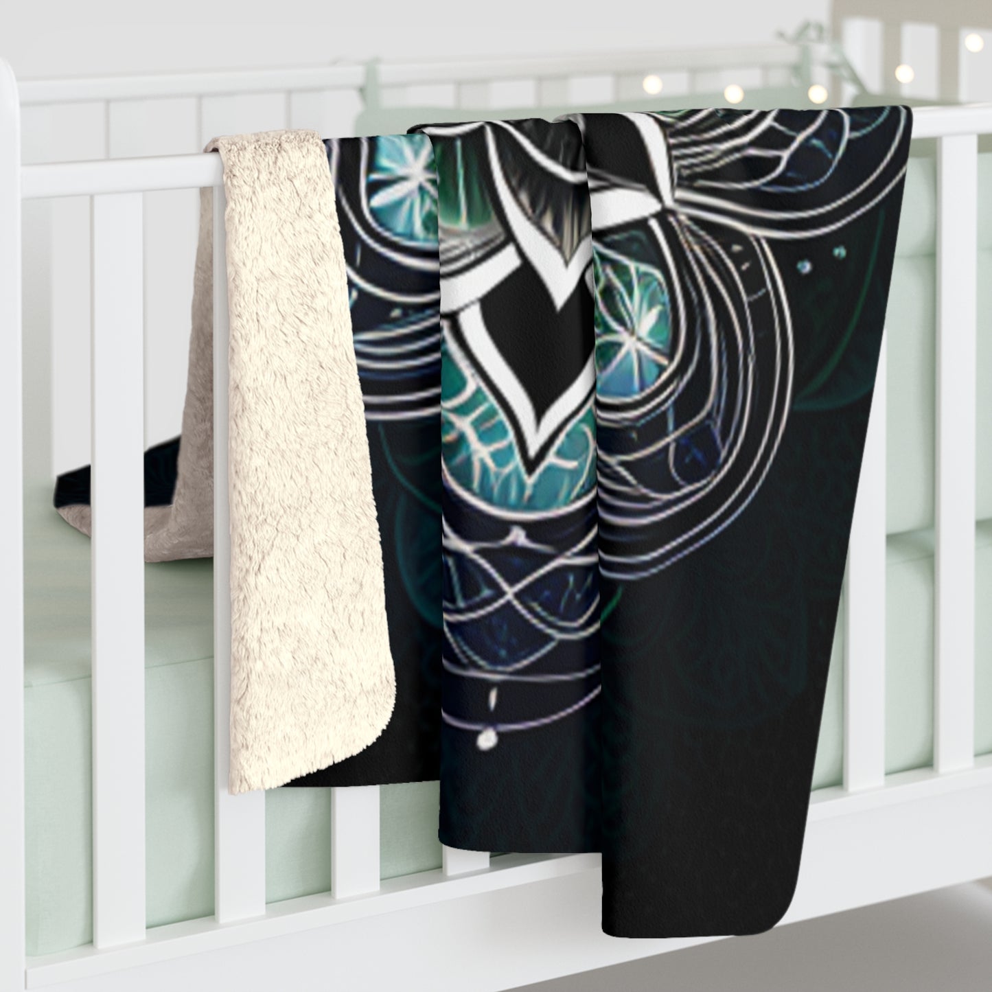 Geo Lotus Sherpa Blanket
