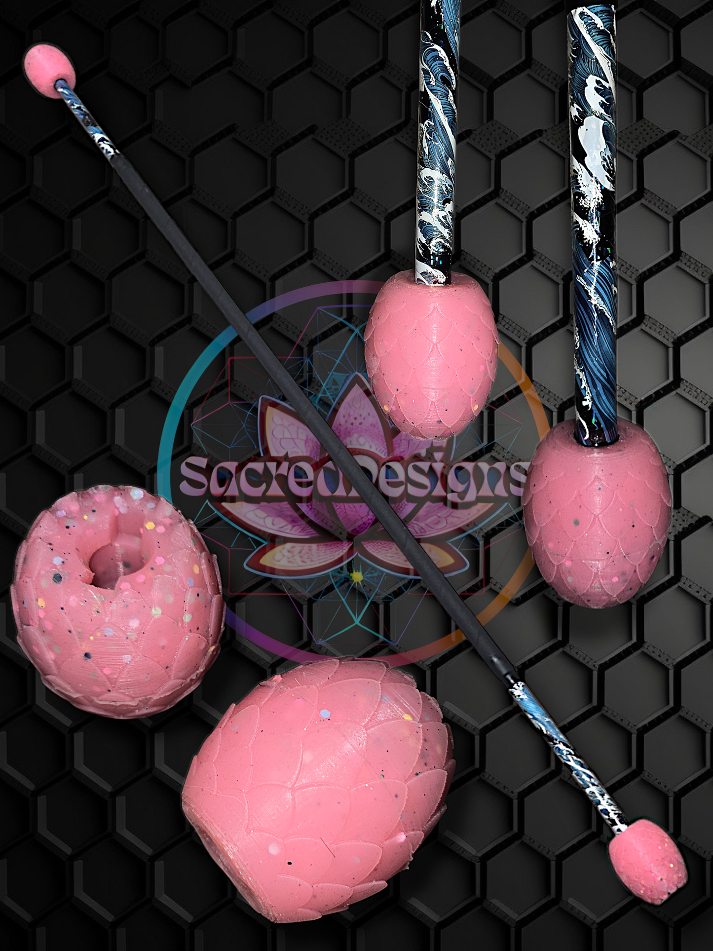 Build your own Dragon Egg Double Contact Staff