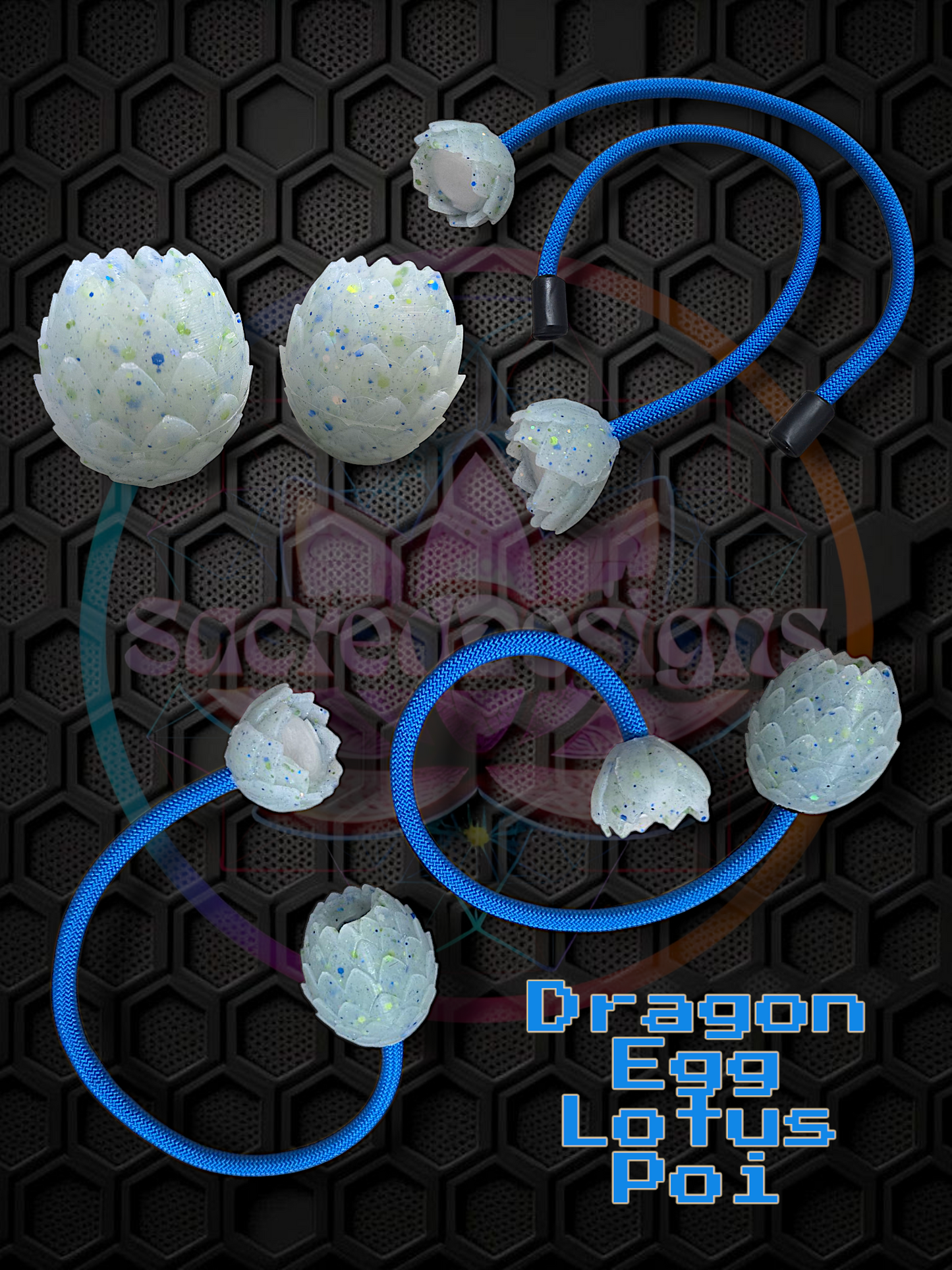 Dragon egg lotus poi
