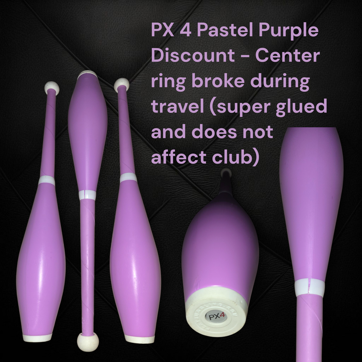 PX 4 Set of 3 Juggling Clubs - Pastel Purple (Discounted)