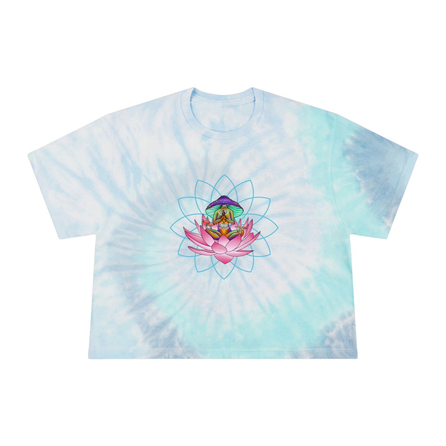 Women's Tie-Dye Sitting Lotus Crop Tee